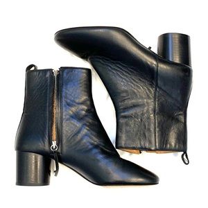 Lightly worn genuine leather booties